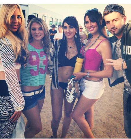 Fast &Furious 7, Actor Klement Tinaj with the models. Fast & Furious 7 is an action crime thriller, directed by James Wan, written by Chris Morgan and Gary Scott Thompson (characters), starring Vin Diesel, Paul Walker, and Dwayne Johnson.