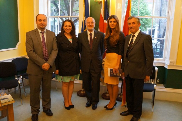 Book Launch, Arion Krasniqi, Ermira Babamusta, Ambassador  Mal Berisha, Rezarta Bytyçi and renowned author Dr. Enver Bytyçi,  Kosovo's Embassy in London