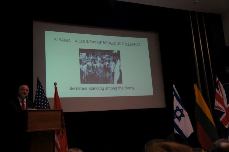 Keynote speaker Ambassador Mal Berisha, American Embassy in London, during the Albanian-British Festival of Culture